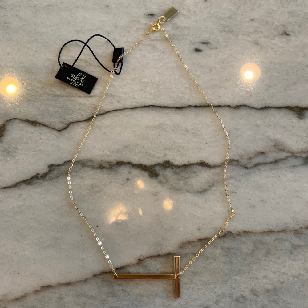 NEW Meghan Bo designs initial T necklace